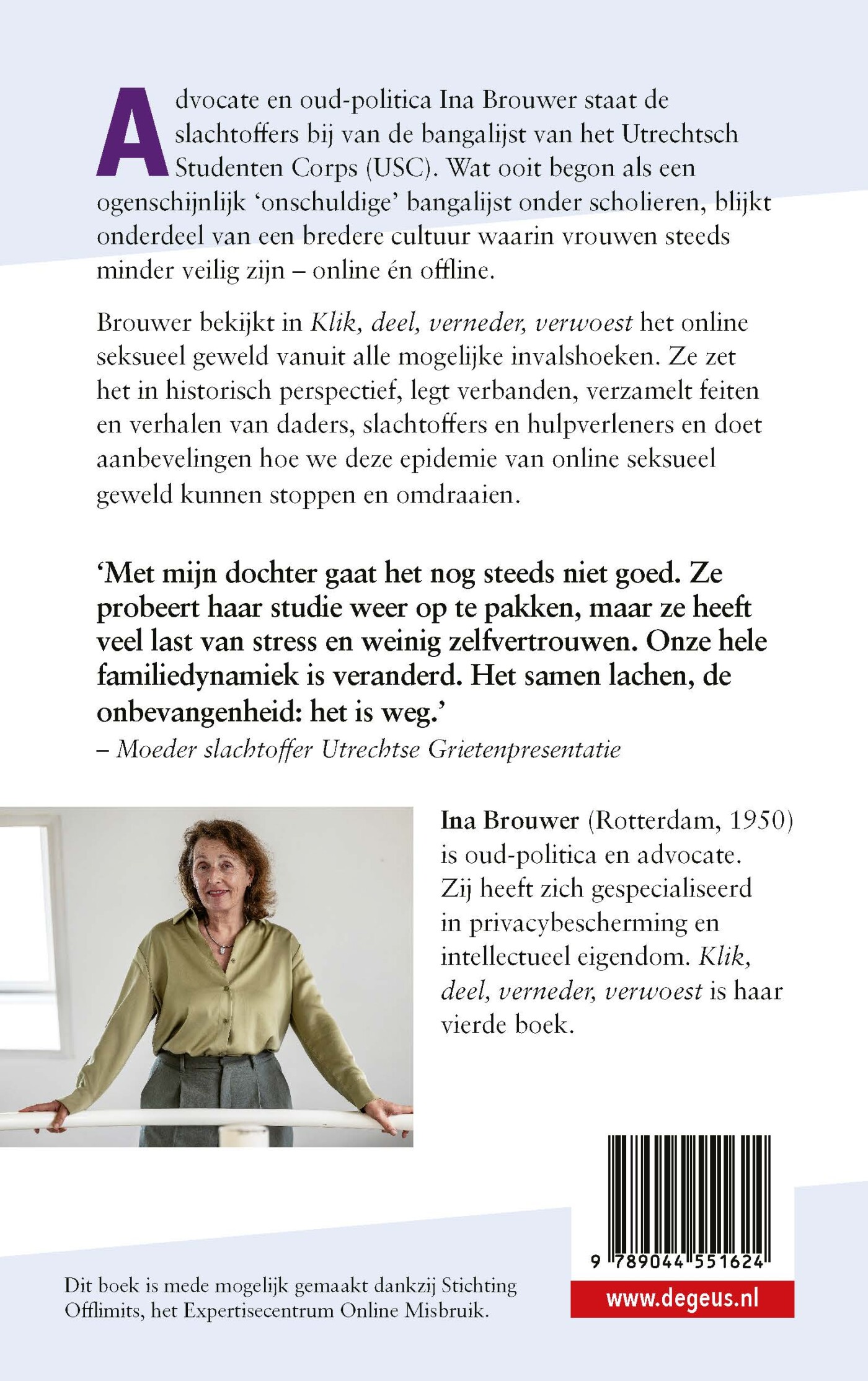 Klik, deel, verneder, verwoest achterkant