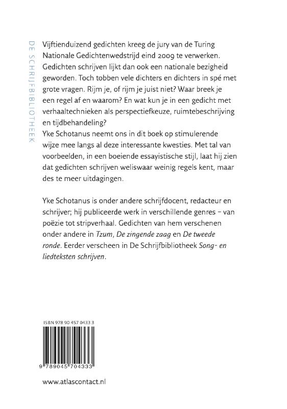 Dichten doe je zo / De schrijfbibliotheek achterkant