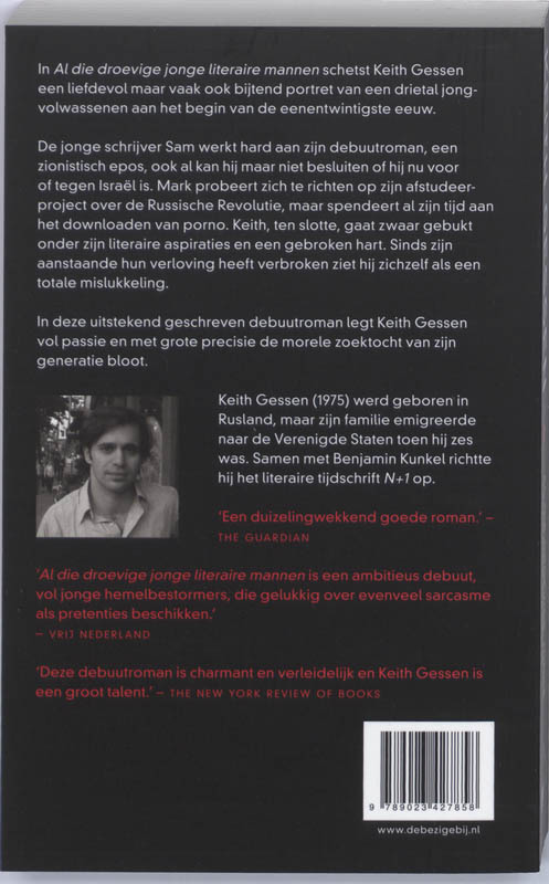 Al die droevige jonge literaire mannen achterkant