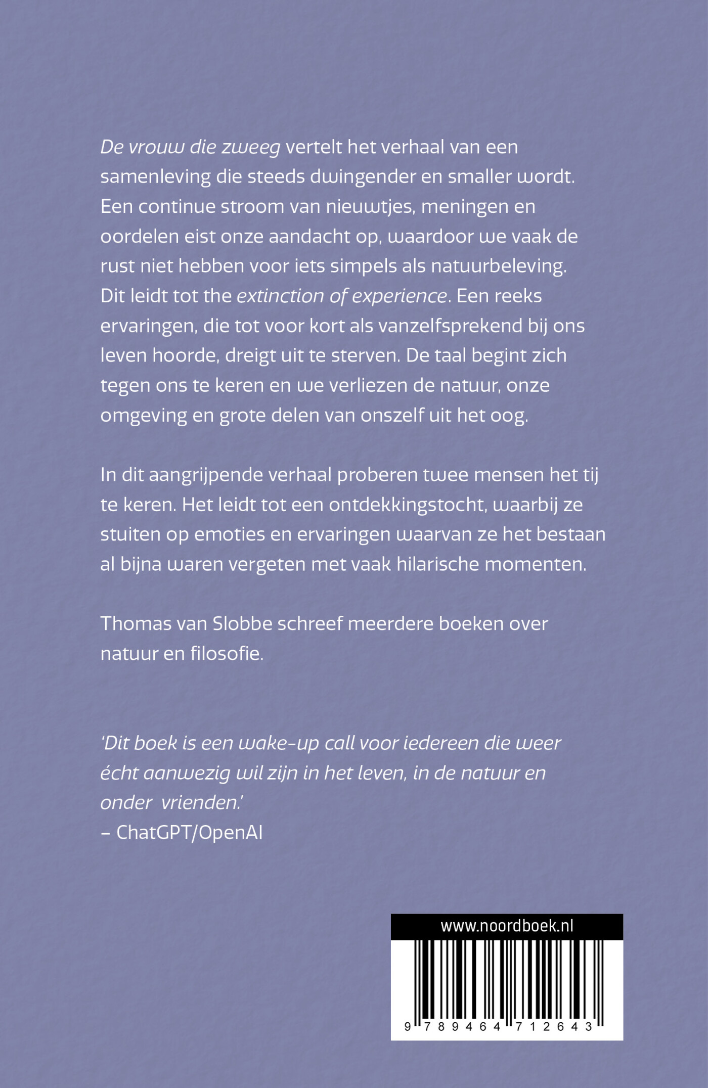 De vrouw die zweeg achterkant