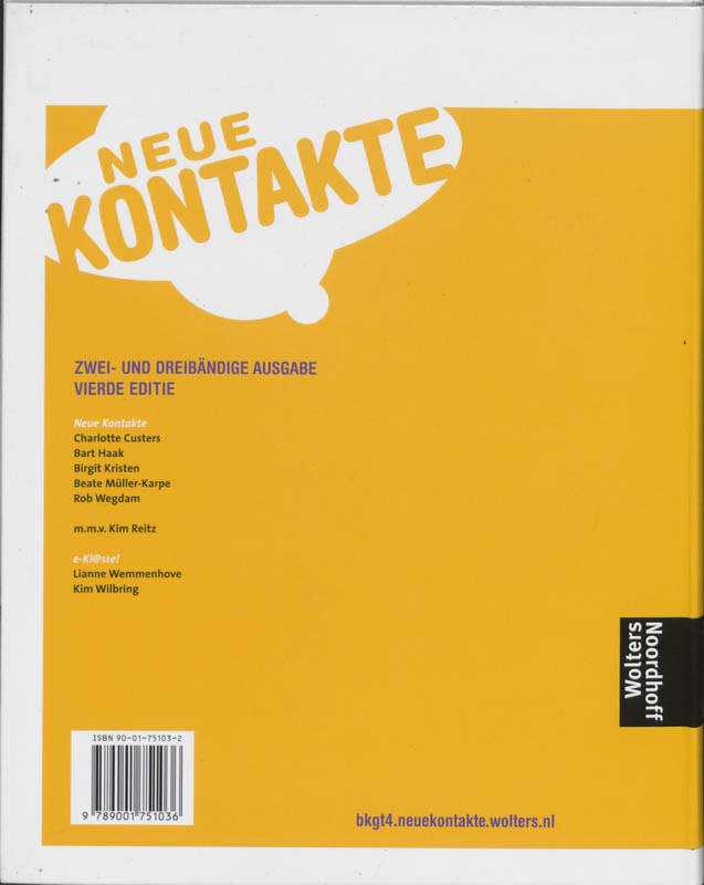 Textbuch 4 Vmbo Abschluss Neue Kontakte achterkant