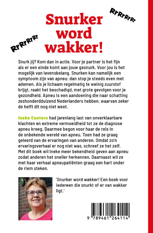 Snurker word wakker achterkant