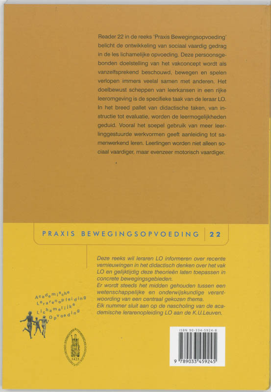 Sociaal vaardig in de lichamelijke opvoeding / Praxis bewegingsopvoeding / 22 achterkant