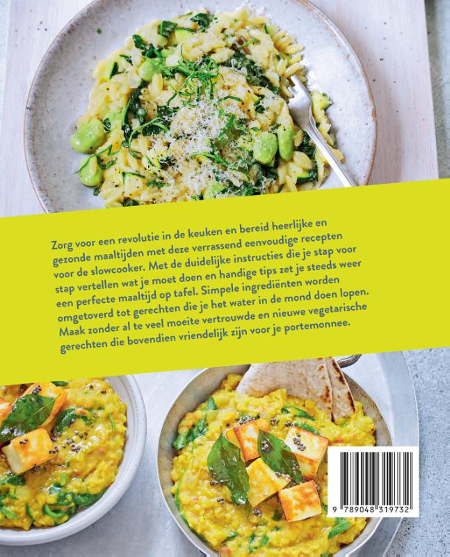 Het vegetarische slowcooker kookboek achterkant