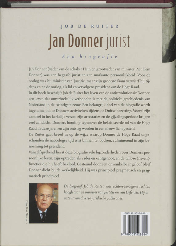 Jan Donner Jurist achterkant