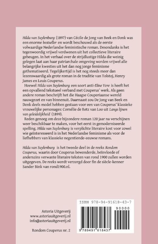 Hilda van Suylenburg / Rondom Couperus / 2 achterkant