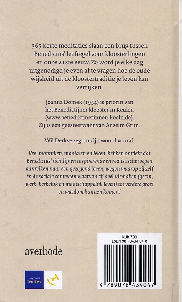 Benedictijnse inspiratie achterkant