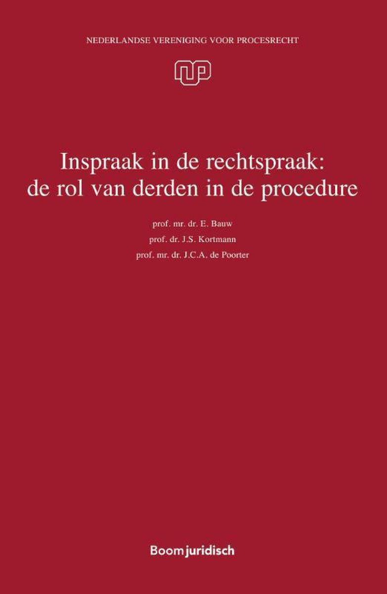 Nederlandse Vereniging voor Procesrecht 40 -   Inspraak in de rechtspraak: de rol van derden in de procedure
