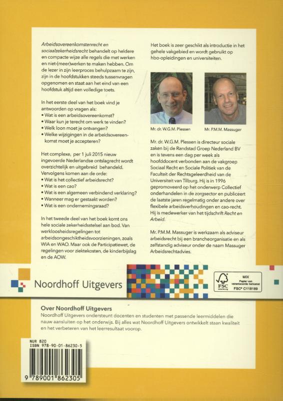 Arbeidsovereenkomstenrecht en sociaalzekerheidsrecht achterkant