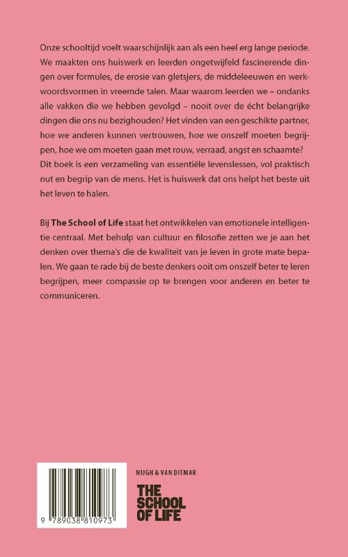 Wat je op school niet hebt geleerd / The School of Life achterkant