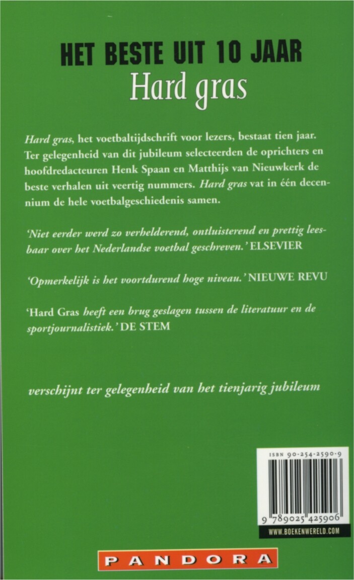 Het beste uit 10 jaar Hard Gras achterkant