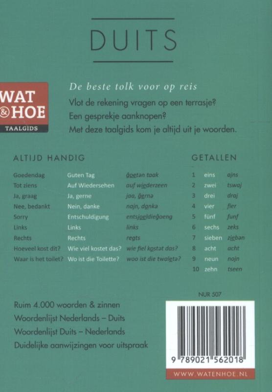 Duits / Wat & Hoe taalgids achterkant