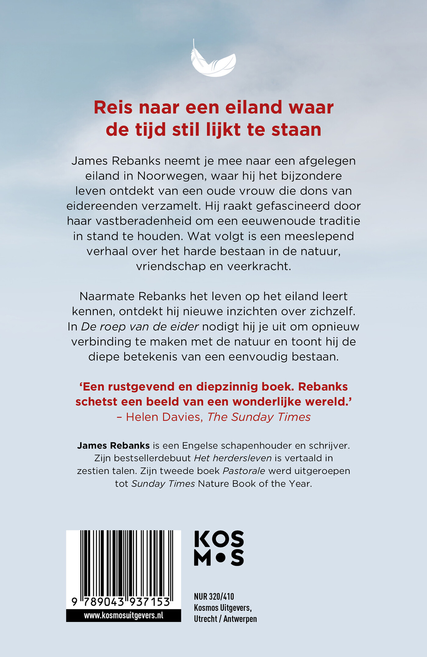 De roep van de eider achterkant