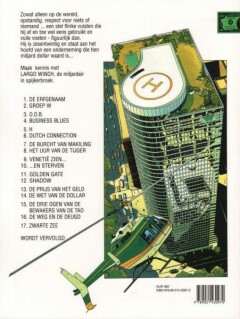 Zwarte zee / Largo Winch achterkant