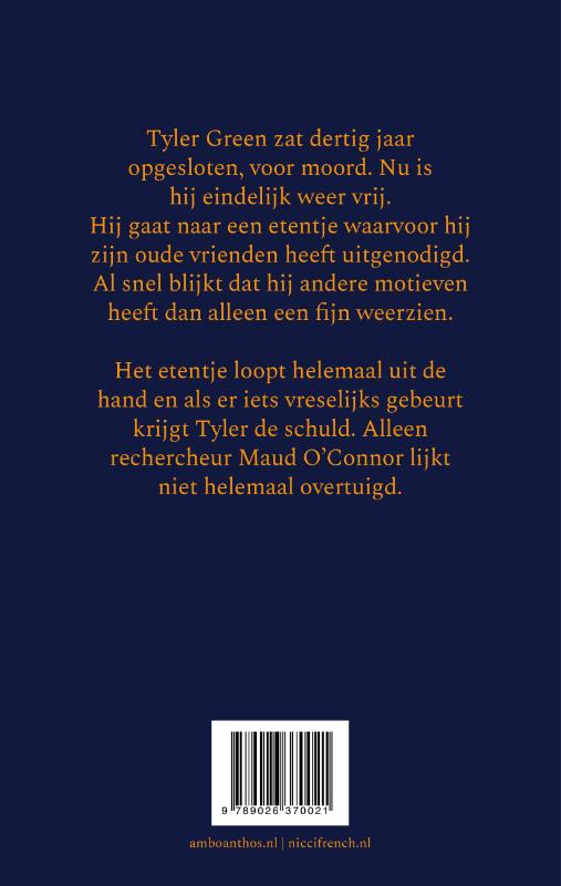 Tyler Green komt nooit meer vrij / Rechercheur Maud O'Connor achterkant