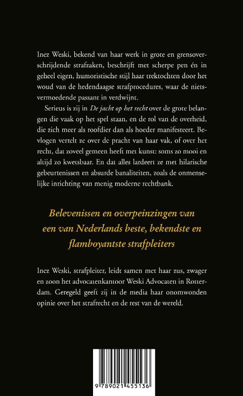 De jacht op het recht De jacht op het recht achterkant