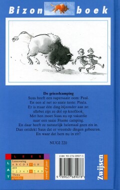 De griezelcamping / Bizon blauw achterkant