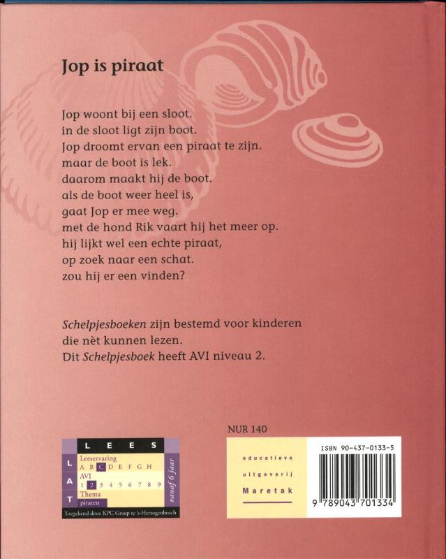 Jop is piraat / Schelpjes achterkant
