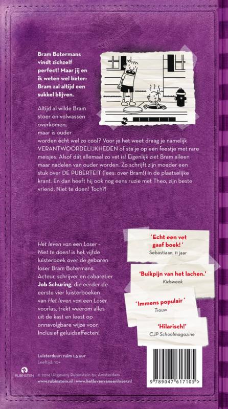 Het leven van een loser - Niet te doen! achterkant