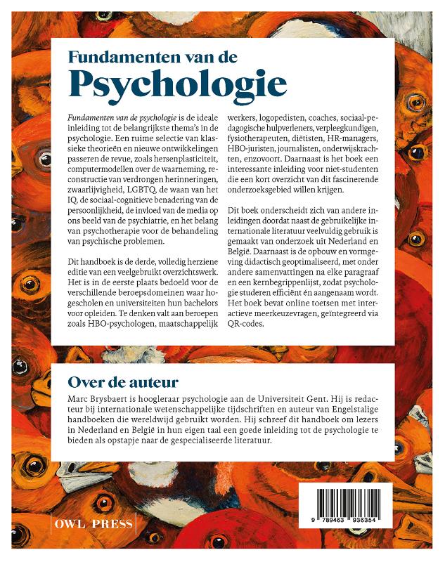 Fundamenten van de psychologie achterkant