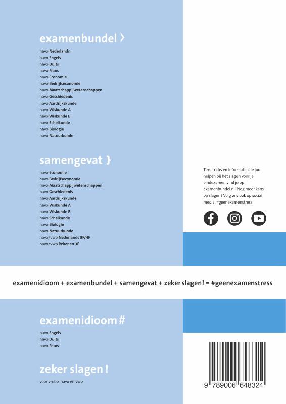 Examenbundel havo Bedrijfseconomie 2023/2024 achterkant