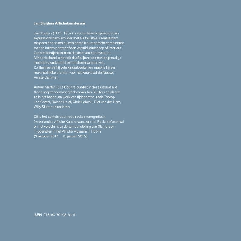 Affichekunstenaar Jan Sluijters en tijdgenoten achterkant