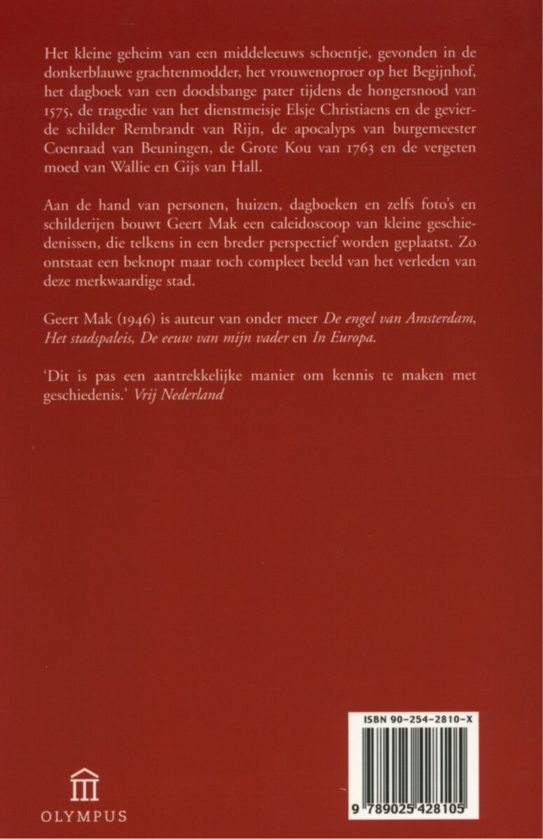 Een kleine geschiedenis van Amsterdam achterkant