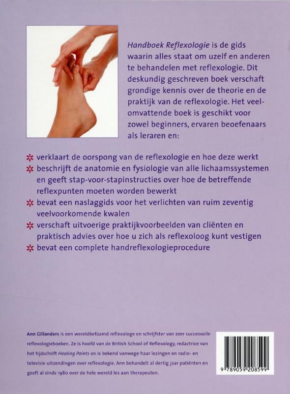 Handboek reflexologie achterkant