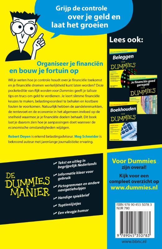 Rijk worden voor Dummies / Voor Dummies achterkant