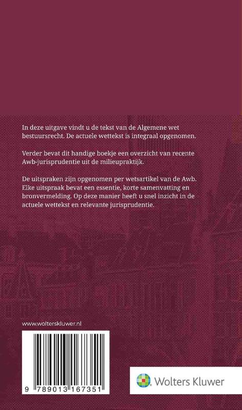 Tekstuitgave Algemene wet bestuursrecht 2022-2023 achterkant