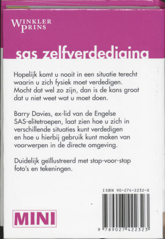 Mini WP / SAS Zelfverdediging / Mini Winkler Prins Mini WP / SAS Zelfverdediging / Mini Winkler Prins achterkant