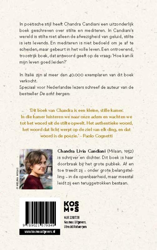 Stilte is iets levends achterkant