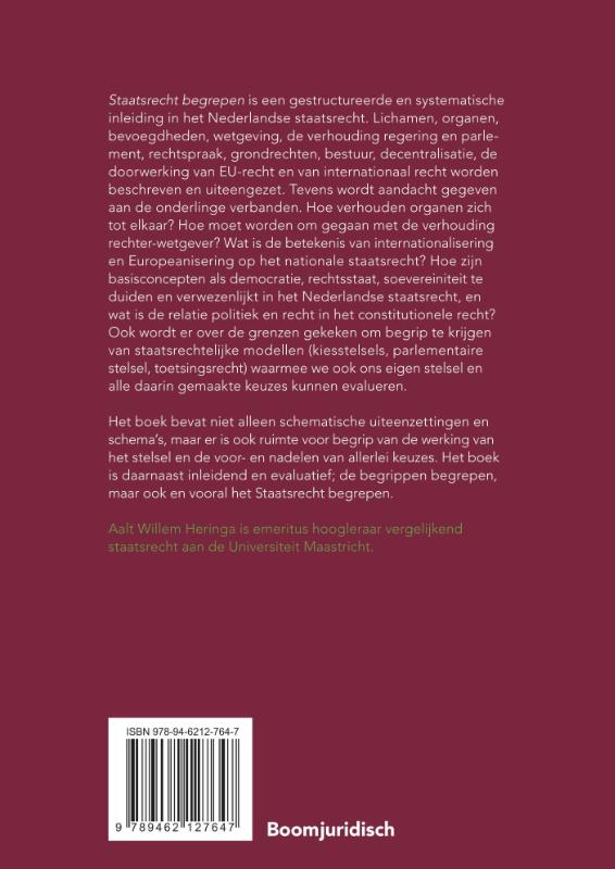 Staatsrecht begrepen / Recht begrepen achterkant