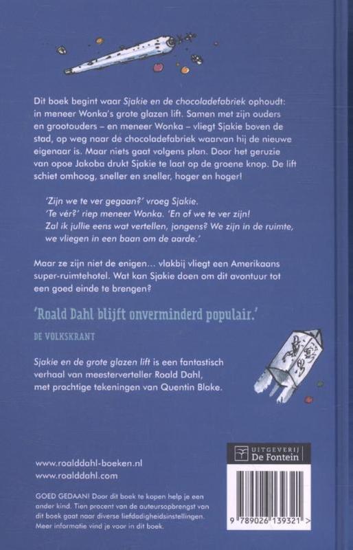 Sjakie en de grote glazen lift Sjakie en de grote glazen lift achterkant