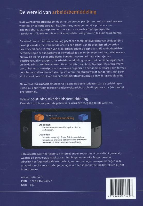 De wereld van arbeidsbemiddeling De wereld van arbeidsbemiddeling achterkant