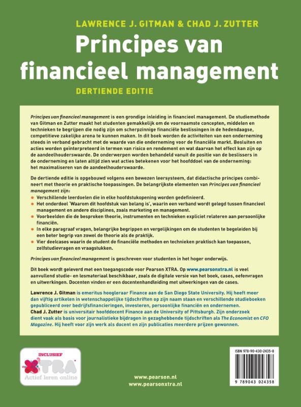 Principes van financieel management achterkant