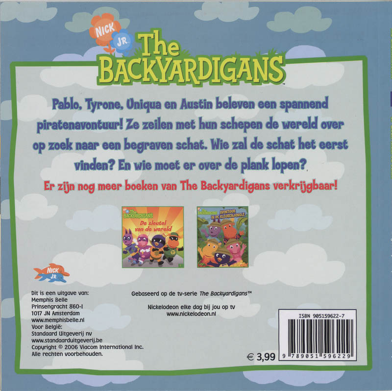 Op zoek naar de schat / The Backyardigans achterkant