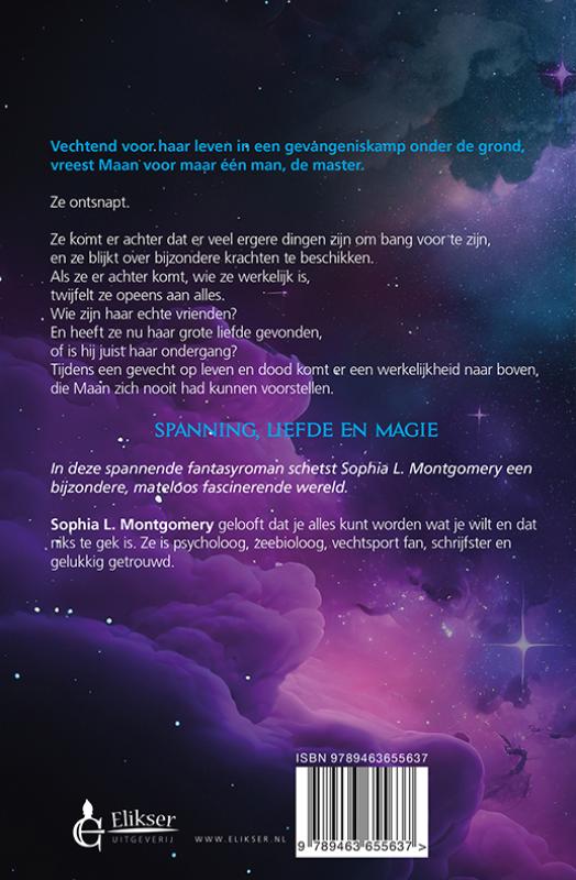 Water in het duistere niets achterkant