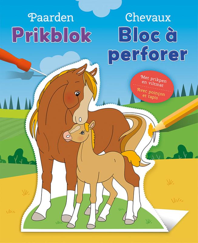 Paarden prikblok / Chevaux bloc à perforer