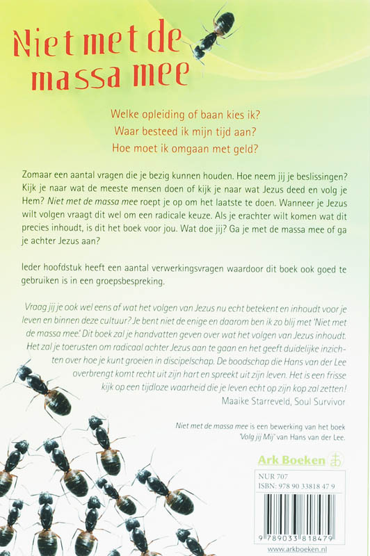 Niet Met De Massa Mee Niet Met De Massa Mee achterkant