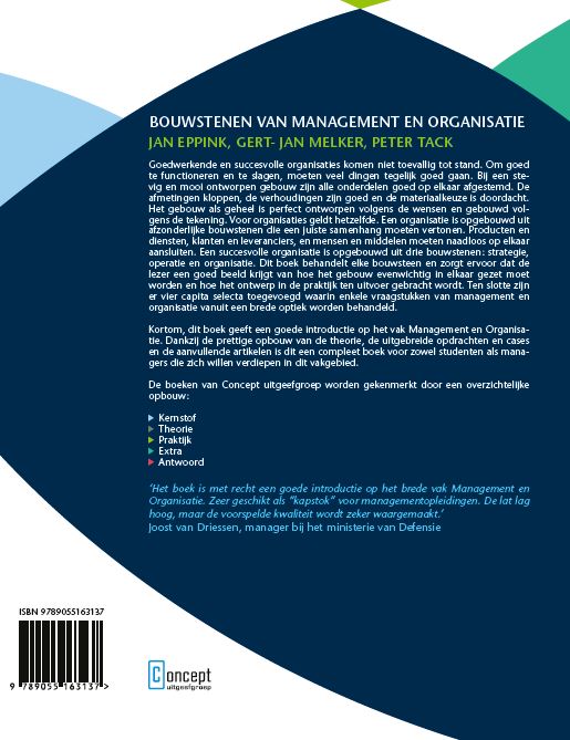 Bouwstenen van management en organisatie Bouwstenen van management en organisatie achterkant