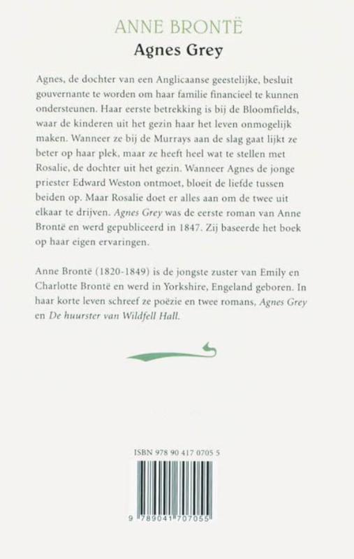 Agnes Grey / Rainbow paperback / 875 achterkant