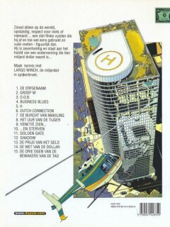 Largo winch / 015 De drie ogen van de bewakers van de tao / Largo Winch achterkant