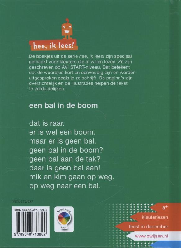 Hee, ik lees! - Een bal in de boom achterkant