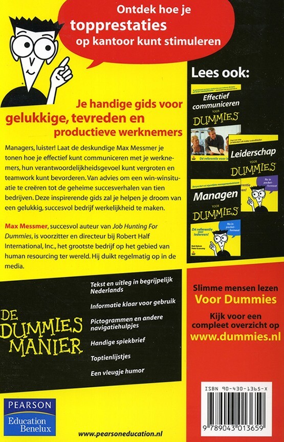 Motiveren voor Dummies / Voor Dummies achterkant