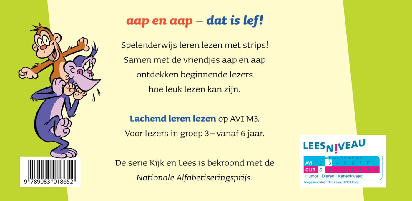 aap en aap / dat is lef! / Kijk en Lees achterkant