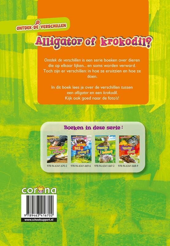 Alligator of krokodil? / Ontdek de verschillen achterkant