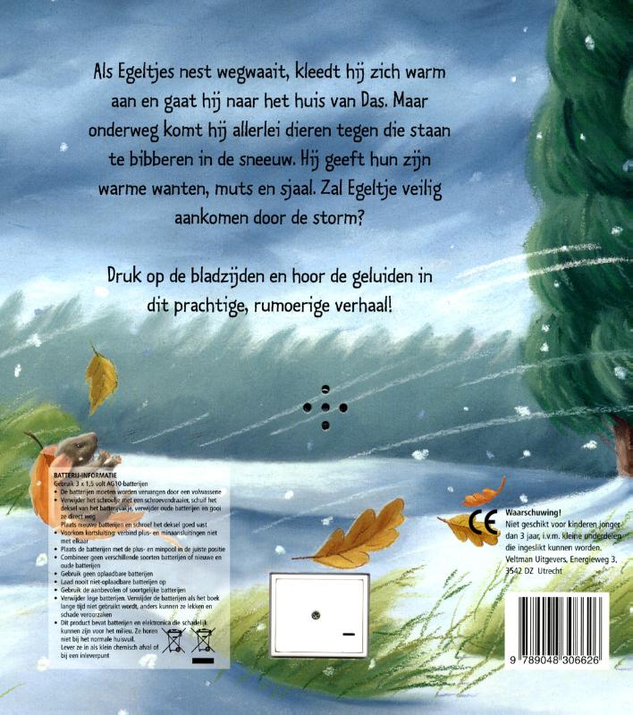 Egeltje in de storm achterkant