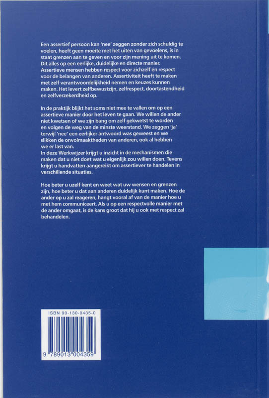 Assertiviteit / Werkwijzer - 50 tips achterkant