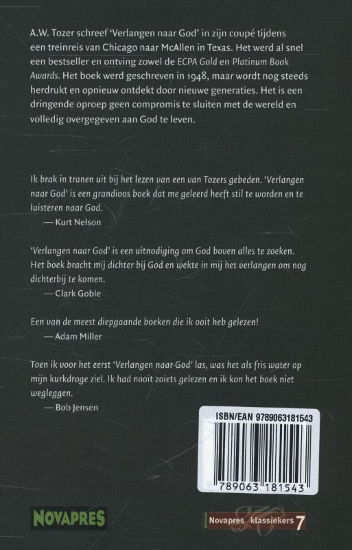 Verlangen naar God / Novapres klassiekers / 7 achterkant